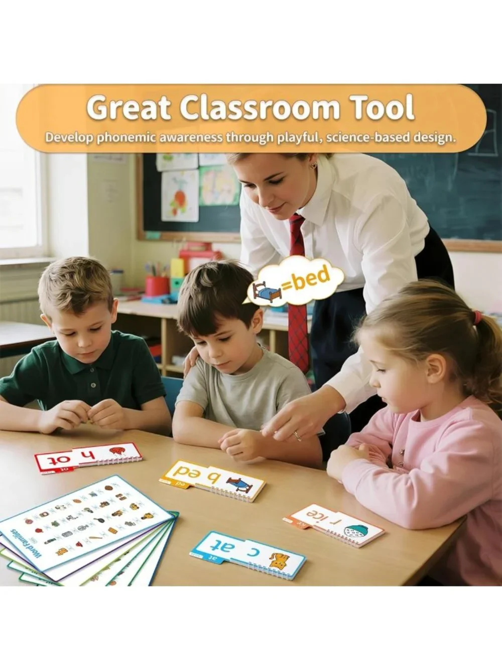 Engaging Phonics Flash Cards & Word Family Flip Books for Kids | Learn to Read
